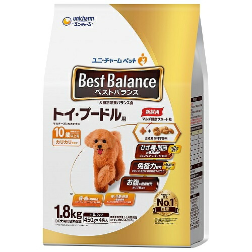 ◆4個 セット ユニチャーム ベストバランストイプードル10歳以上 1.8kg（送料別）(n)｜4520699676486