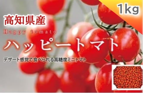 【産地取り寄せ商品】ハッピートマト 1kg 高糖度トマト 高知県産 (ユニオン) | 高知 安芸 とまと トマト ミニトマト プチトマト 野菜 フルーツ 贈答 ギフト（送料別）(n)