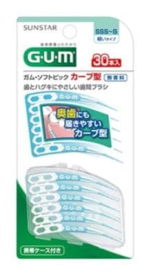3個 セット サンスター ＧＵＭソフトピックカーブＳＳＳーＳ 30Ｐ（送料別）(n)