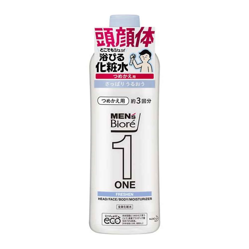 (3個売り）花王 メンズビオレワン 全身化粧水SPさっぱり詰替 340ml（送料別）(n)