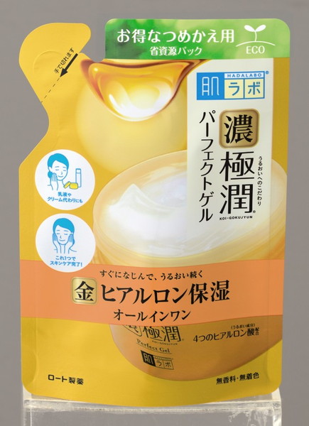 (3個売り)ロート製薬 肌ラボ濃極潤パーフェクトゲル詰替え 80g(送料別)(n)