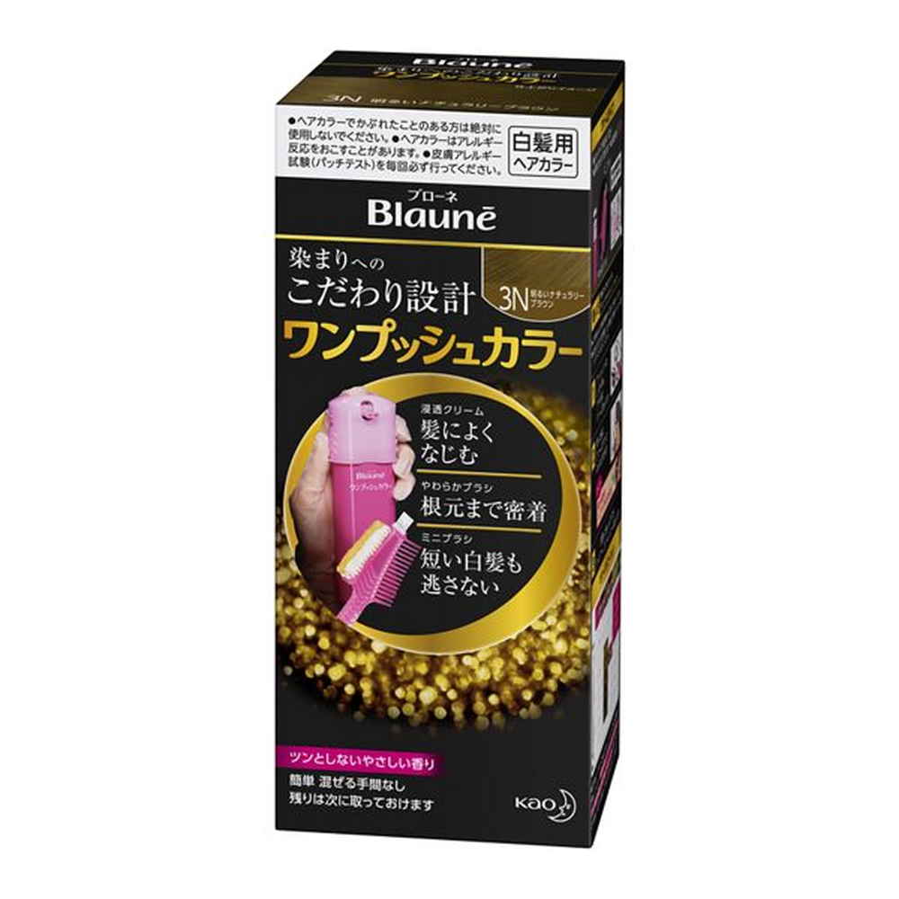 (4個売り)花王 ブローネワンプッシュカラー 3N 明るいNB 80g（送料別）(n)