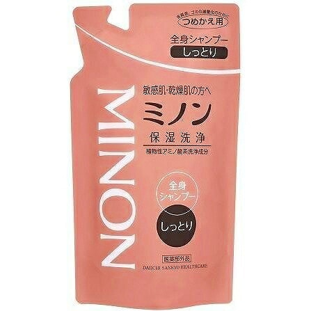 (4個売り）第一三共 ミノン全身シャンプーしっとり 詰替 380ml（送料別）(n)