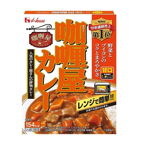 ハウス カリー屋カレー甘口 １８０ｇ　まとめ買い（×10）（送料別）(n)