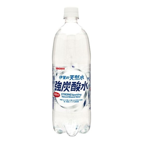 【送料込み※一部地域除く】サンガリア 伊賀の天然水強炭酸水 1000ml まとめ買い(×12)