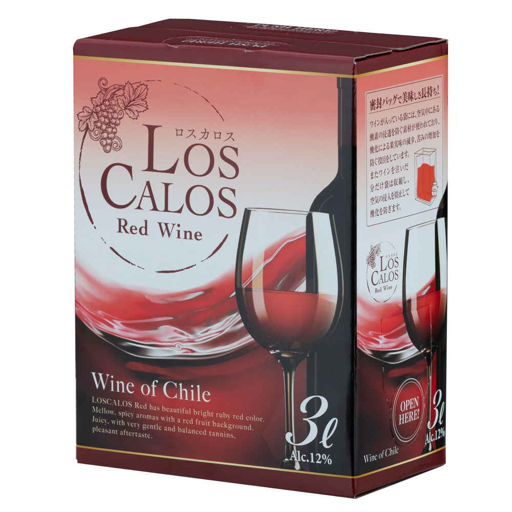 ロスカロス バックインボックス赤 3000ml（送料別）(n)