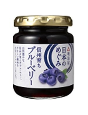 明治屋 日本のめぐみ 信州育ちブルーベリージャム 155g まとめ買い(×12)（送料別）(n)