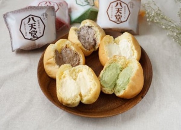 【産地取り寄せ商品】プレミアムフローズンくりーむパン10個詰合せ （株）八天堂 ｜クリーム  カスタード 生クリーム 抹茶 小倉 チョコ パン（送料別）(n)