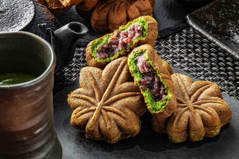 【限定クーポン対象商品】【産地取り寄せ商品】抹茶もみじ饅頭 8個入(株式会社 茶の環)（送料別）(n)