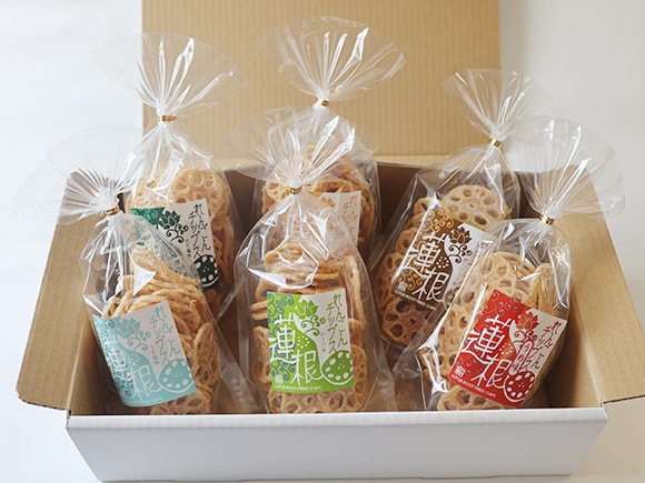 【産地取り寄せ商品】れんこんチップス 6種類袋入り (50g×6袋)(仲野産業)(n)