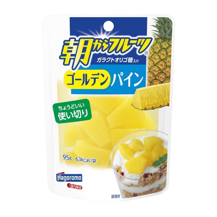 【限定クーポン対象商品】◆はごろも 朝からフルーツゴールデンパイン(パウチ) 95g まとめ買い(×12)|4902560171243(tc)(083522)