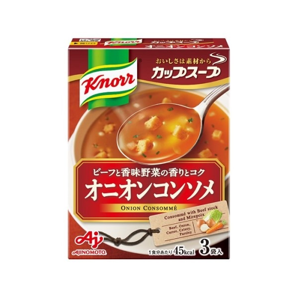 味の素 クノールカップスープ オニオンコンソメ3袋 33.9g まとめ買い(×10)(送料別)(n)