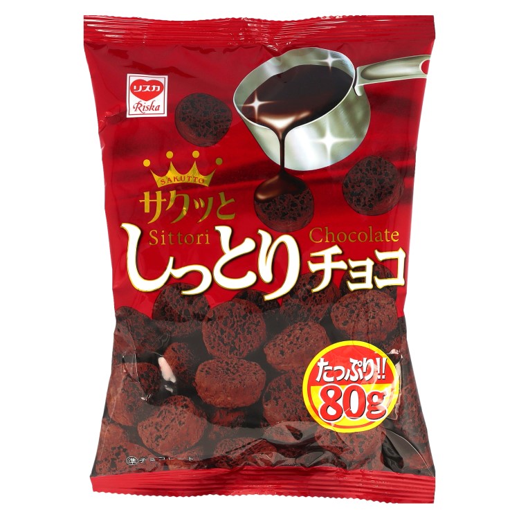 リスカ サクサクしっとりチョコ 80g まとめ買い(×15)（送料別）(n)