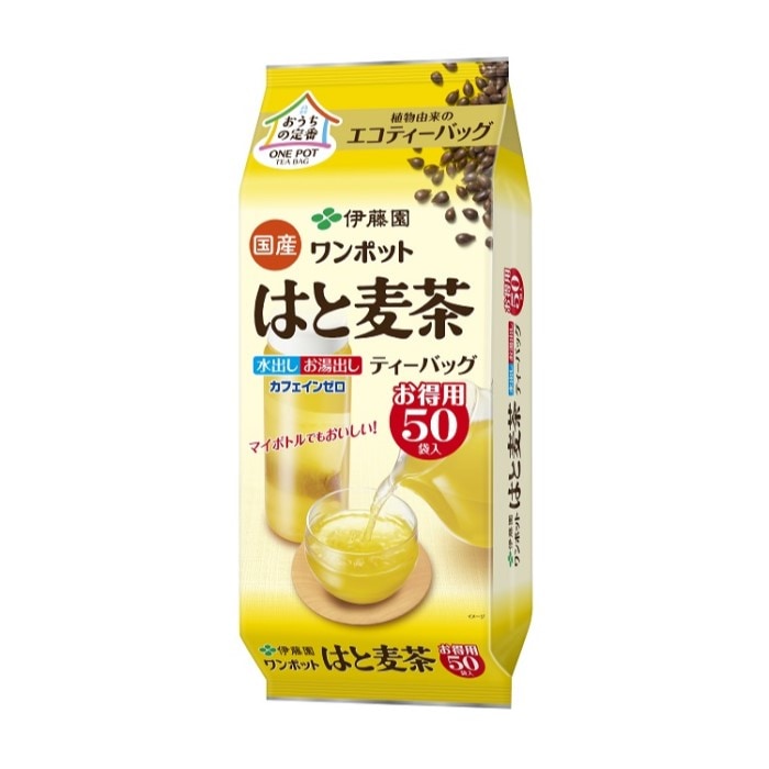 伊藤園 ワンポットエコティーバッグ国産はと麦茶 4.0g×50 まとめ買い(×5)（送料別）(n)