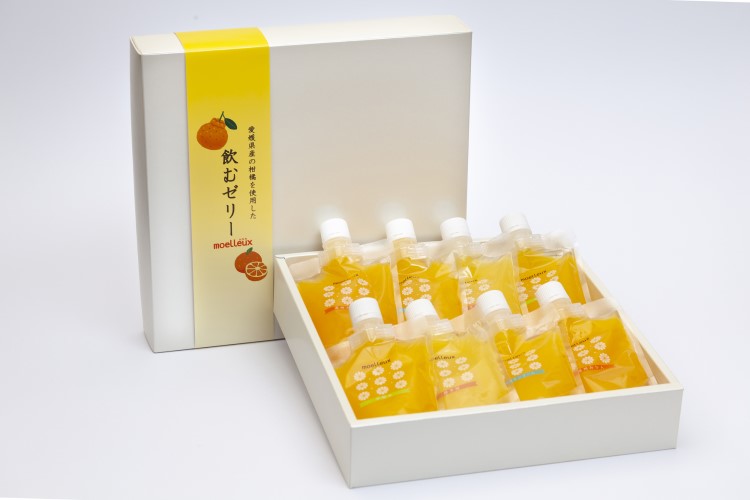 【産地取り寄せ商品】愛媛県産 飲むゼリー 8個セット ワッフルアトリエ ムエル | ワッフル わっふる むえる 愛媛県 道後（送料別）(n)