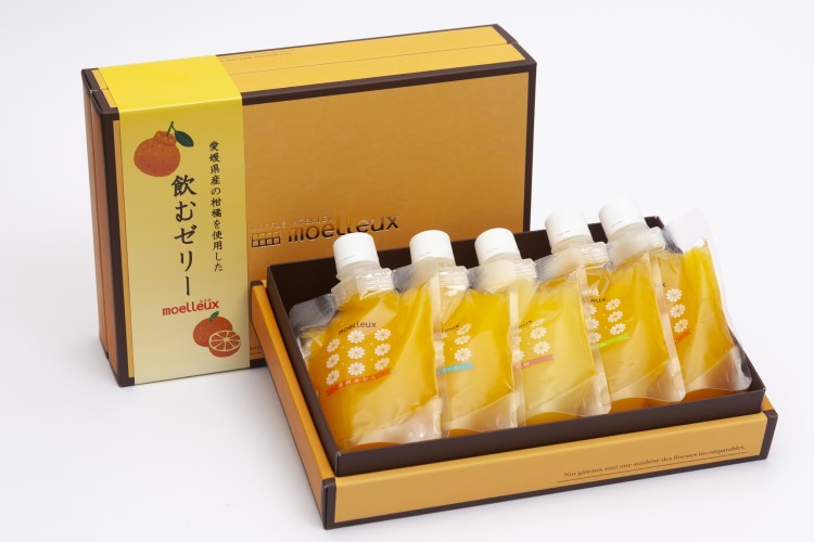 【産地取り寄せ商品】愛媛県産 飲むゼリー 5個セット ワッフルアトリエ ムエル | ワッフル わっふる むえる 愛媛県 道後（送料別）(n)