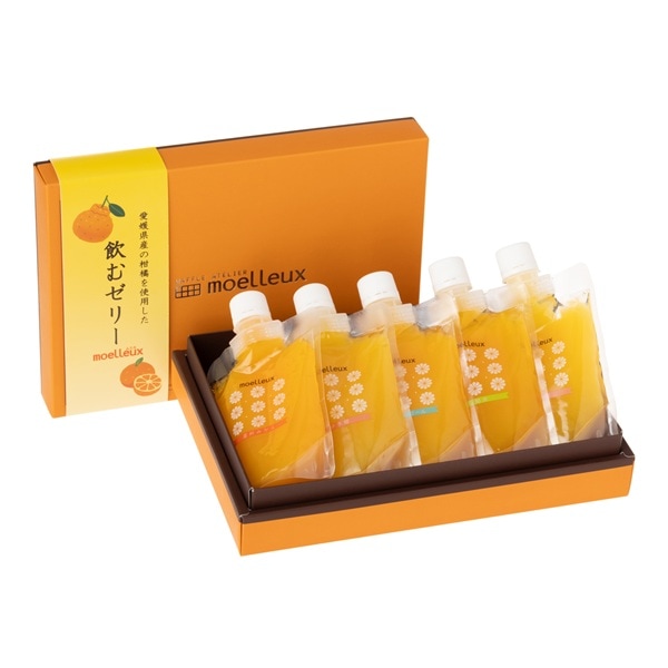 ◆【産地取り寄せ商品】愛媛県産 飲むゼリー 5個セット ワッフルアトリエ ムエル | ワッフル わっふる むえる 愛媛県 道後（送料別）(n)