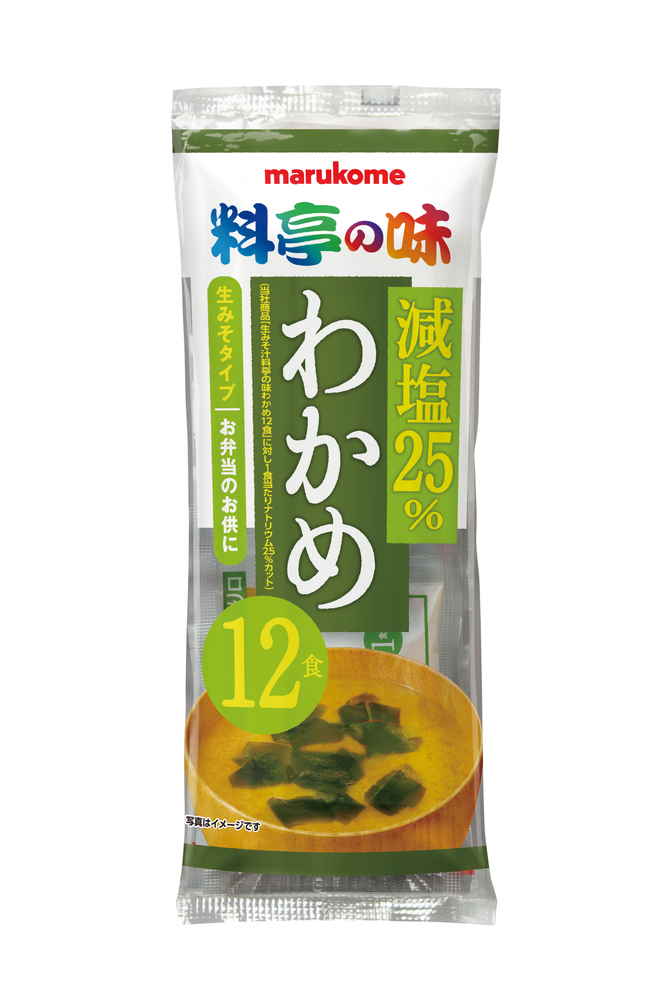 マルコメ 生みそ汁料亭の味減塩わかめ 12食 192g まとめ買い(×12)|4902713126854(tc)(012956)
