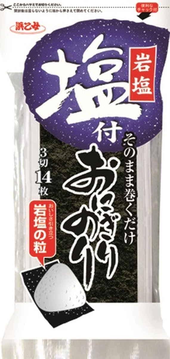 【限定クーポン対象商品】◆浜乙女 塩付おにぎりのり 3切14枚 3切14枚 まとめ買い(×10)|4902915152101(tc)(012956)