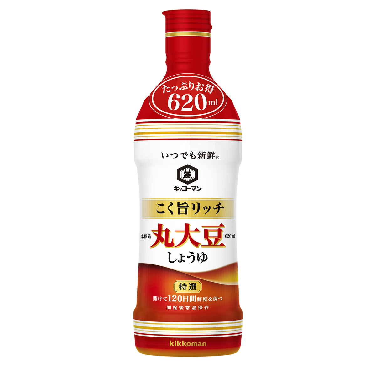 キッコーマン こく旨リッチ特選丸大豆しょうゆ 620ml まとめ買い(×12)|4901515009136(tc)(012956)