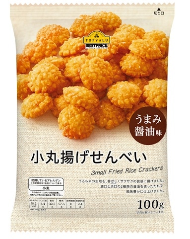 【単品】トップバリュBP 小丸揚げせんべい 100g(送料別)(n)