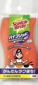 【単品】３Ｍ　ハイブリット貼りあわせスポンジ  オレンジ(送料別)(n)