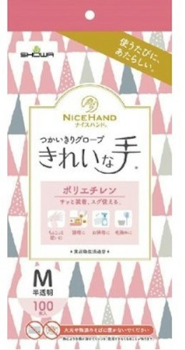 【単品】ショーワ ナイスハンド つかいきりポリエチレン M 100枚(送料別)(n)