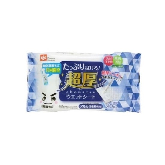 【単品】レック　水の激落ち超厚ウエットシート　２０枚入り  ＳＳ‐１８０(送料別)(n)