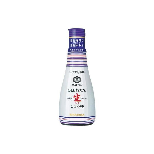 【単品】キッコーマン いつでも新鮮 しぼりたて生しょうゆ 200ml(送料別)(n)