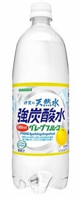 【単品】サンガリア　伊賀の強炭酸水グレープフルーツ  １０００ｍｌ(送料別)(n)