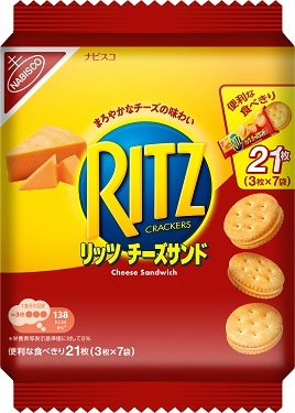 モンデリーズ リッツ ファミリーPチーズサンド 187g まとめ買い(×12)|4547894640326(tc)(415138)（送料別）