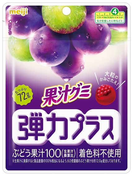 明治 果汁グミ弾力プラスぶどう 72g まとめ買い(×7)|4902777212005(tc)(415138)(送料別)