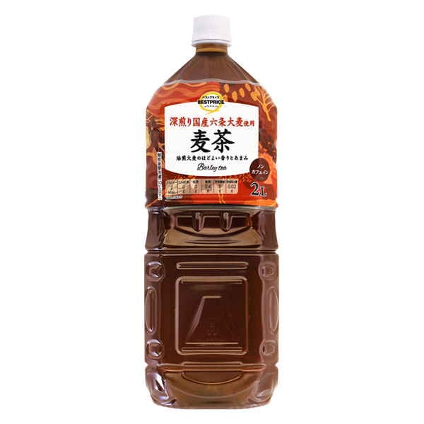 トップバリュ 深煎り国産六条大麦使用麦茶２Ｌ　まとめ買い（×6)(送料別)