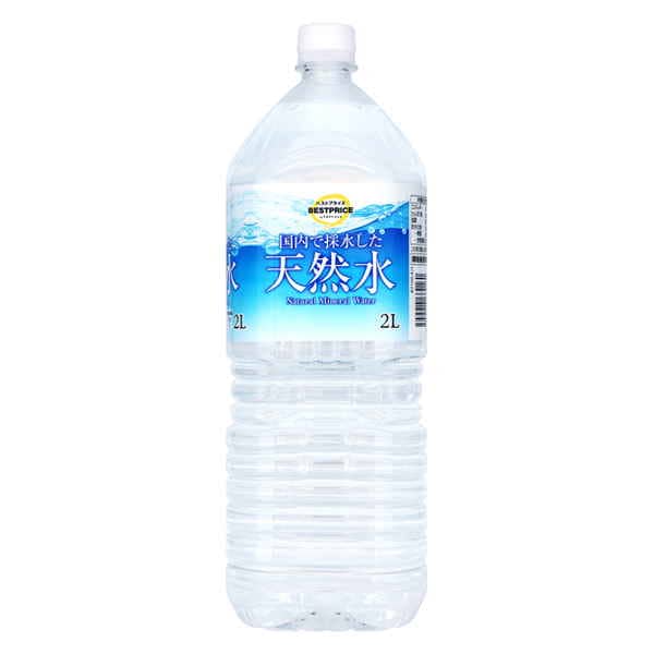 【送料込み※一部地域除く】トップバリュ 国内で採水した天然水2L まとめ買い(×6)