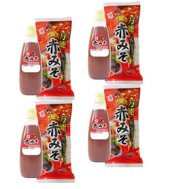 【産地取り寄せ商品】ますやみそ　赤みそスクイズボトル300g 4本セット(送料別)(n)