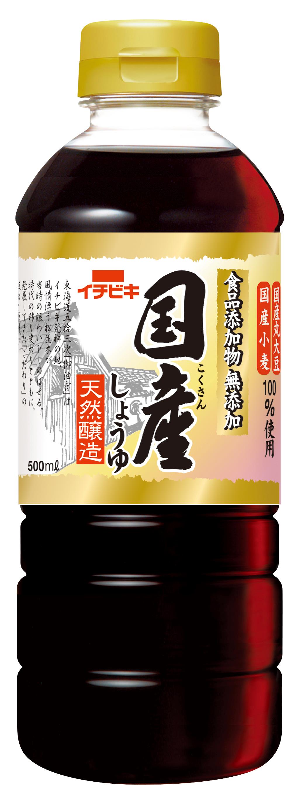 イチビキ 無添加国産しょうゆ 500ml まとめ買い(×8)|4901011108869(tc)(011020)