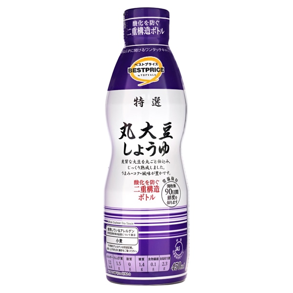TVBP 特選丸大豆しょうゆ 450ml まとめ買い(×12)|4902121229031(tc)(426980)