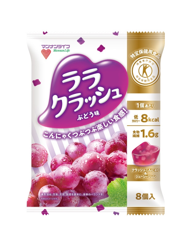 マンナンライフ 蒟蒻畑ララクラッシュぶどう味 24g×8個入 まとめ買い(×12)|4902738335132(tc)(082742)