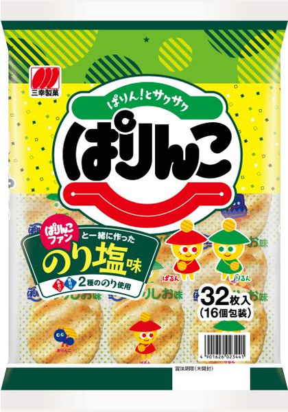 ◆三幸製菓 ぱりんこのり塩味 32枚入 まとめ買い(×12)|4901626023441(tc)(415138)