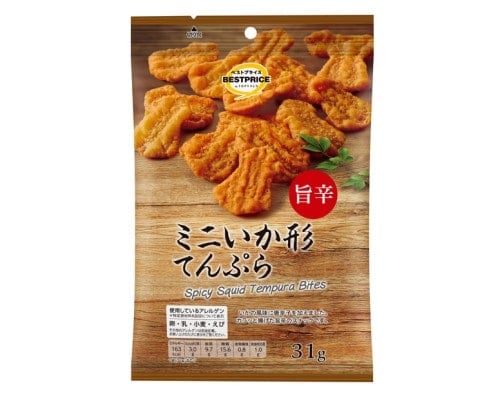 【限定クーポン対象商品】TVBP 旨辛ミニいか形てんぷら 31g まとめ買い(×12)|4549414456073(tc)(426980)