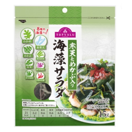 ◇TV 寒天とめかぶ入り海藻サラダ 15g まとめ買い(×10)|4549414077810