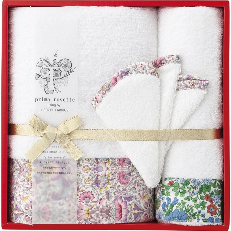 プリマ ロゼッタ ユージング バイ リバティ ファブリックス タオル