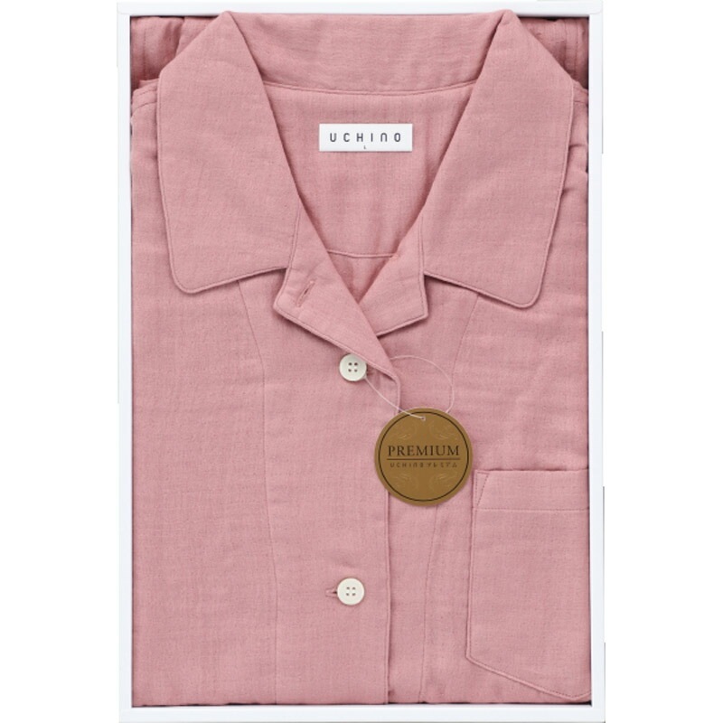 UCHINO マシュマロガーゼ レディースパジャマ ピンク Mサイズ RC20822 P/M(送料別)