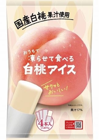 ◆谷尾食糧 凍らせて食べる国産白桃アイス 70gX4 まとめ買い(×12)(送料別)