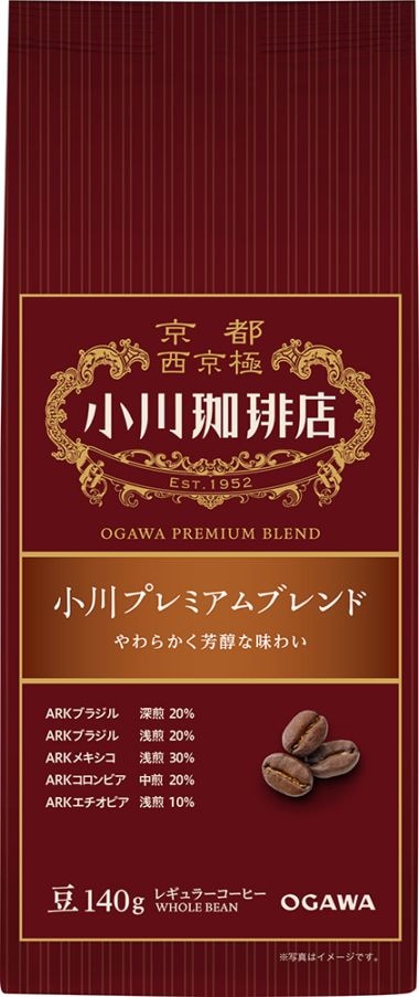 小川珈琲 小川プレミアムブレンド 豆 140g まとめ買い(×5)(送料別)