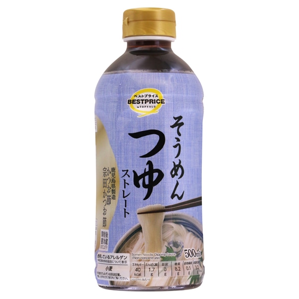 TVBP そうめんつゆストレート 500ml まとめ買い(×12)|4549414608595(tc)(426980)