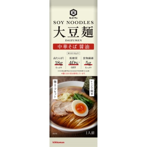 キッコーマン 大豆麺 中華そば醤油 92g まとめ買い(×12)|4901515014239(tc)(012956)
