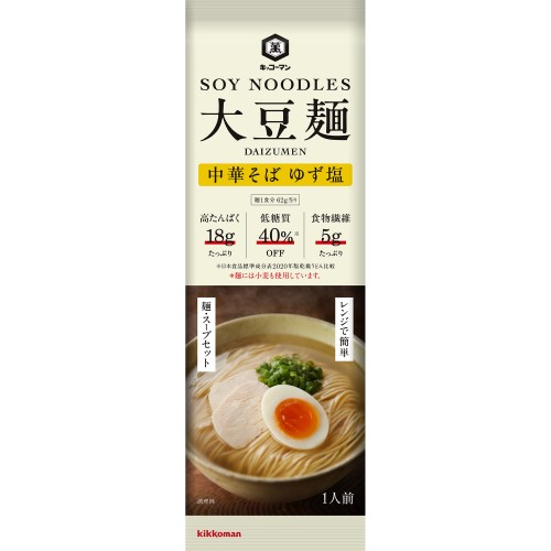 キッコーマン 大豆麺 中華そばゆず塩 92g まとめ買い(×12)|4901515014246(tc)(012956)