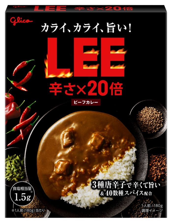 グリコ ビーフカレーLEE辛さ×20倍 180g まとめ買い(×10)|4901005000285(tc)(012956)