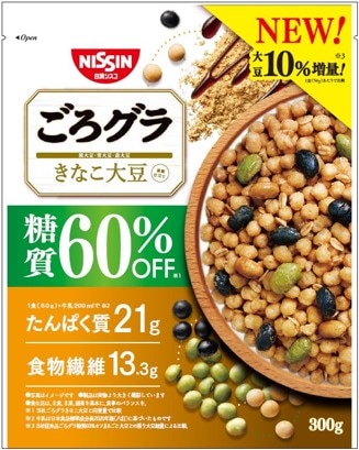 日清シスコ ごろグラ糖質60%オフきなこ大豆 300g まとめ買い(×6